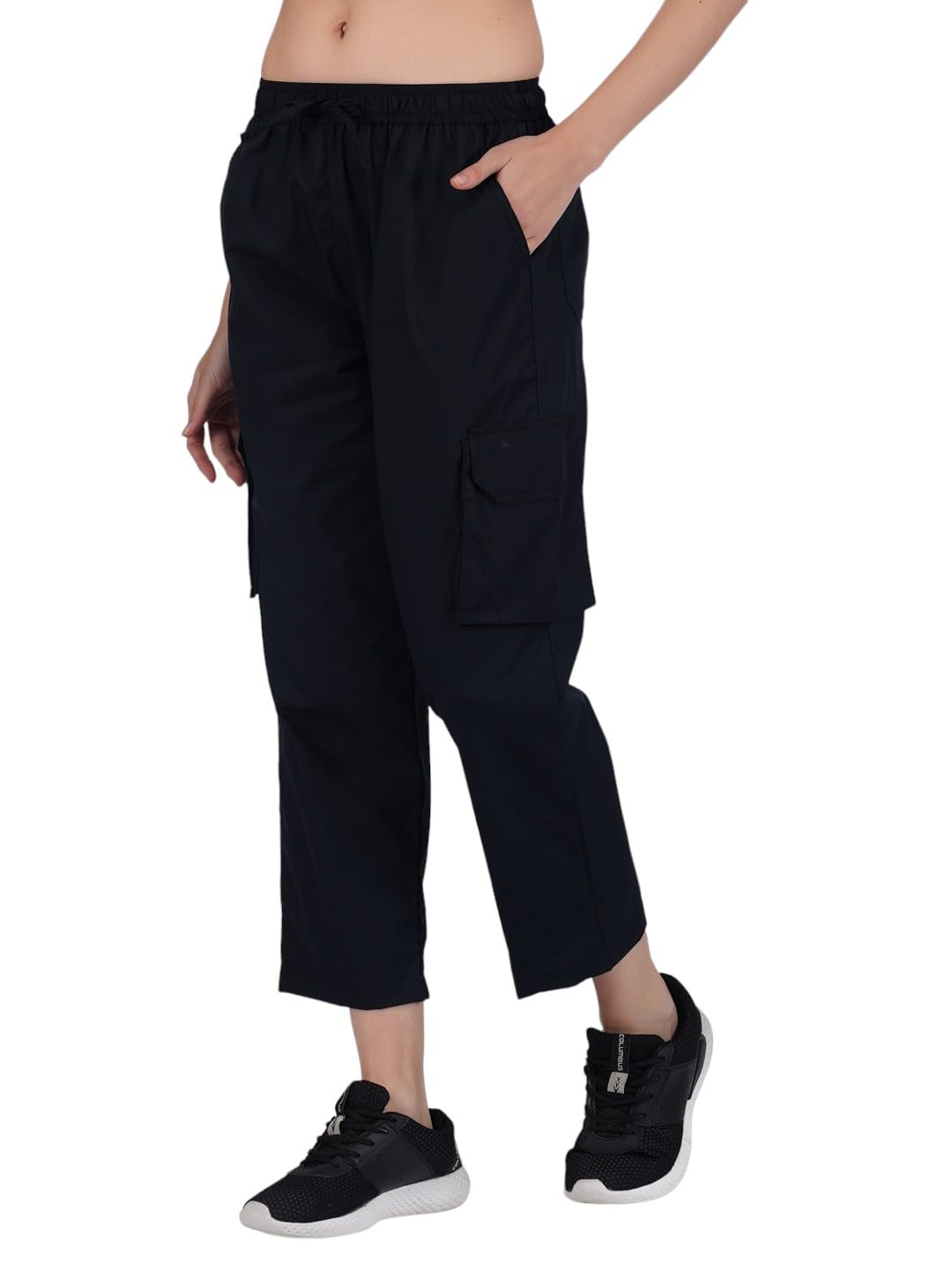 Cotton Women Casual Cargo Pants with 2 Side Pockets, 2 Back Pockets and 2 Leg Pockets | Cargo Pants for Women, Cargo Pants for Girls.-image-18