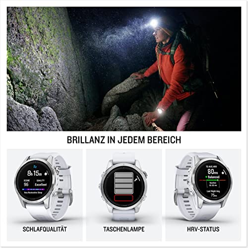 Garmin EPIX PRO 42mm - GPS-Multisport-Smartwatch mit brillantem 1,2“ AMOLED-Display und Touch-/Tastenbedienung. TOPO-Karten, 60 Sport-Apps, Music, Pay, bis zu 10 Tage Akkulaufzeit