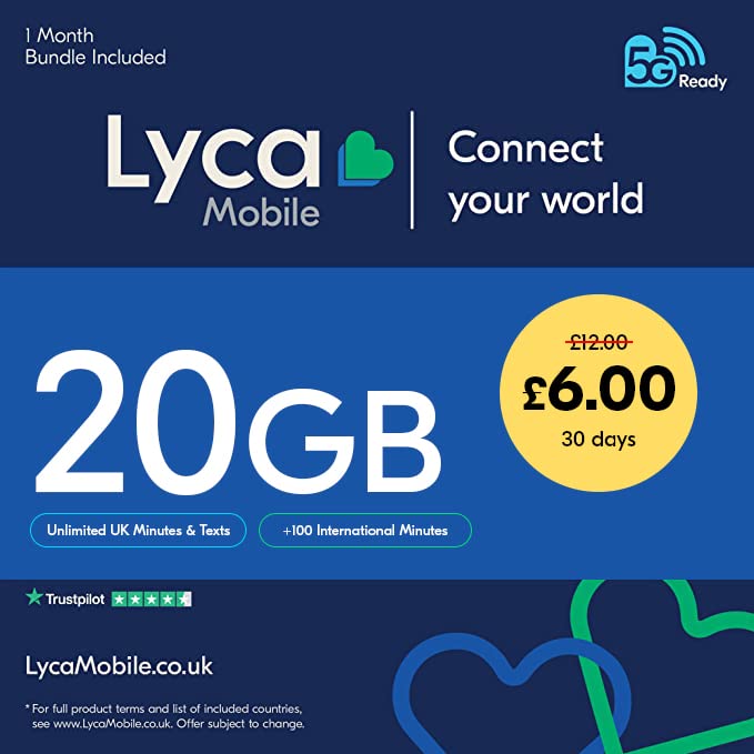 Buy Lycamobile’s National Plus plan Unlimited UK Minutes & Texts
