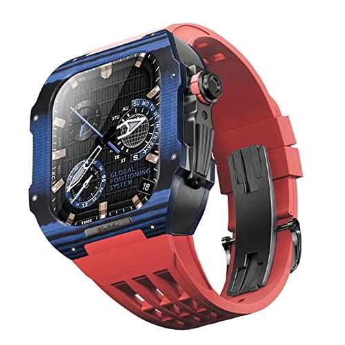 Kit de modification Apple Watch 8 et 7 avec bracelet et boîtier carbone 45mm