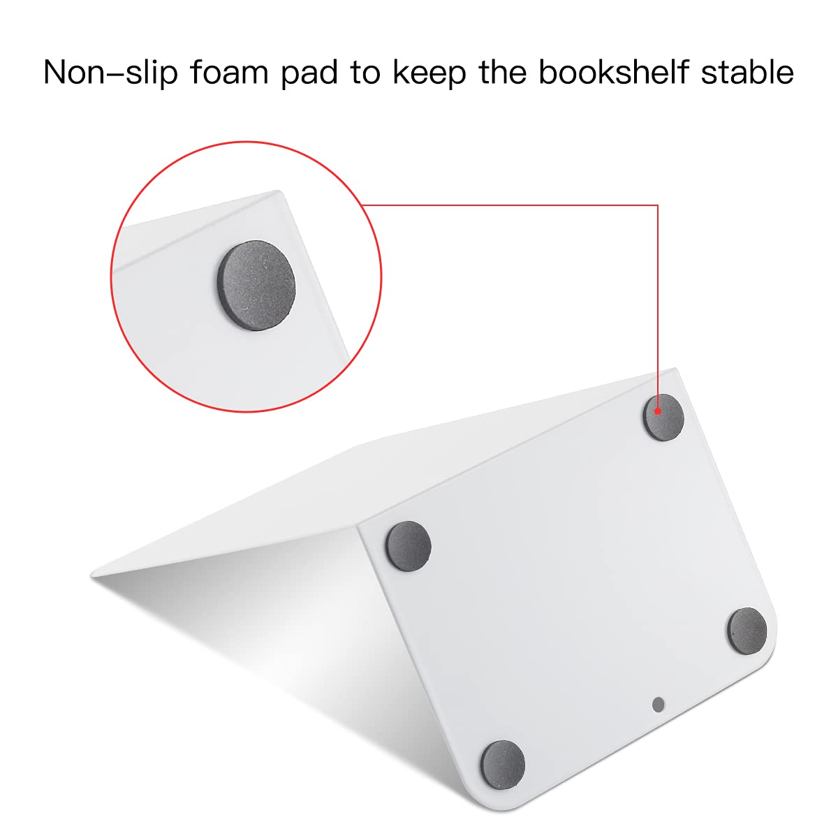 2 works Book Ends for Shelves MSDADA Heavy Duty Bookends for Office School&Home - Image 3