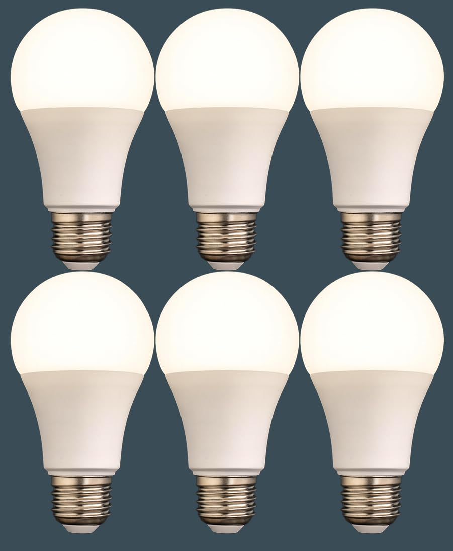Edison Screw Light Bulb, Warm White 3000K, E27 LED Bulb, Energy Saving Lightbulbs, Non-dimmable, Pack of 6 (18, Watts)