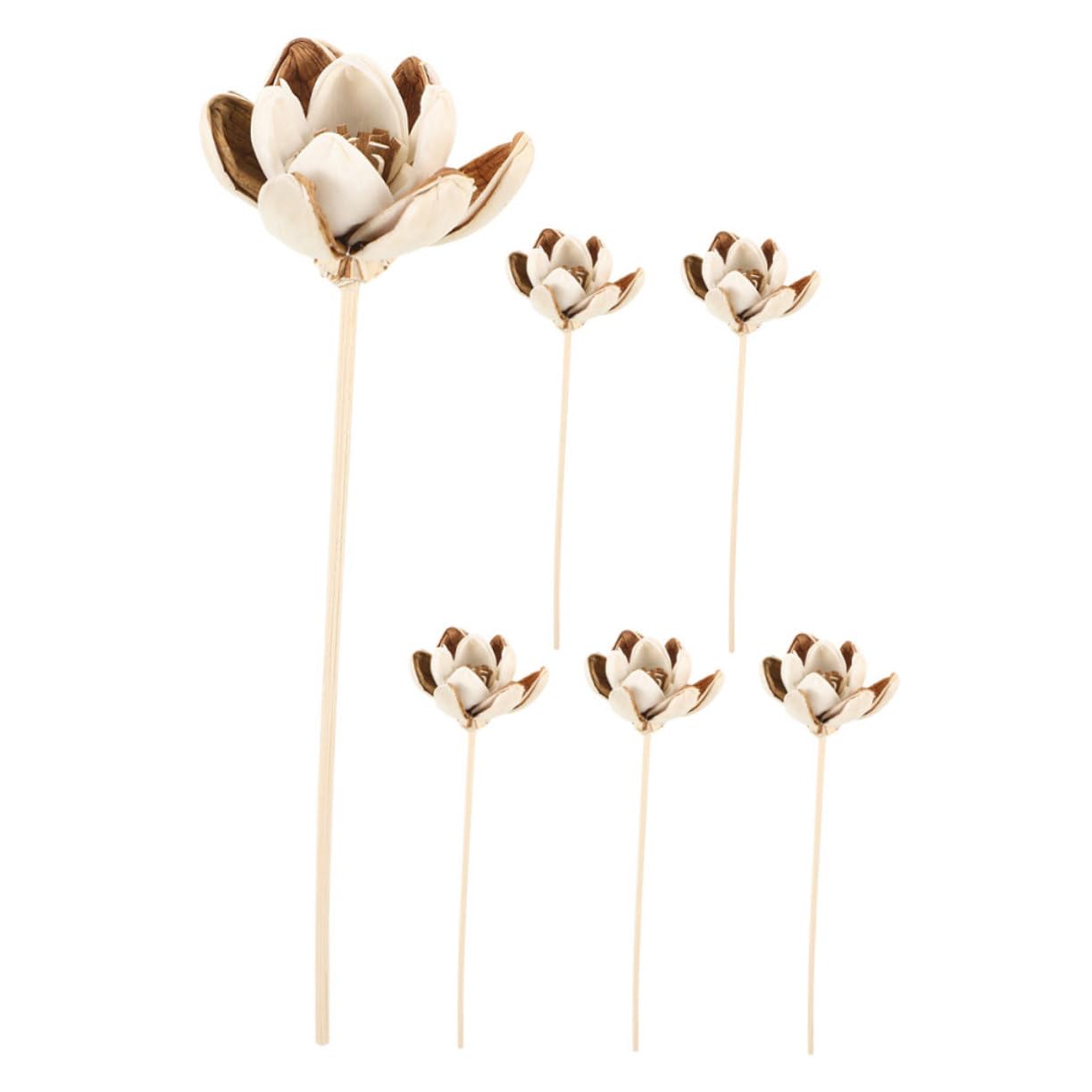 HOMSFOU 6pcs Rattan Fragrance Diffuser Sticks Essential Oil Aroma Replacement Sticks for Home Decor Versatile Use Bedroom Bathroom and Office Spaces