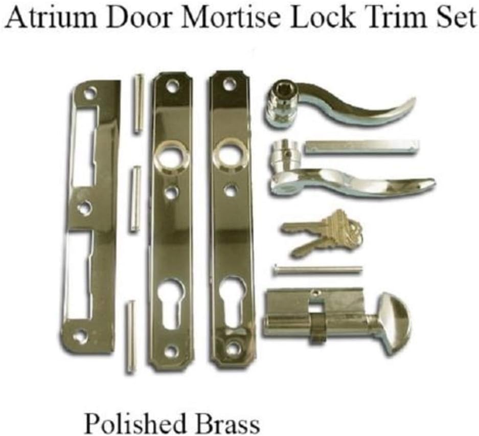 ATRIUMLock Door Mortise Trim Set - Polished Brass
