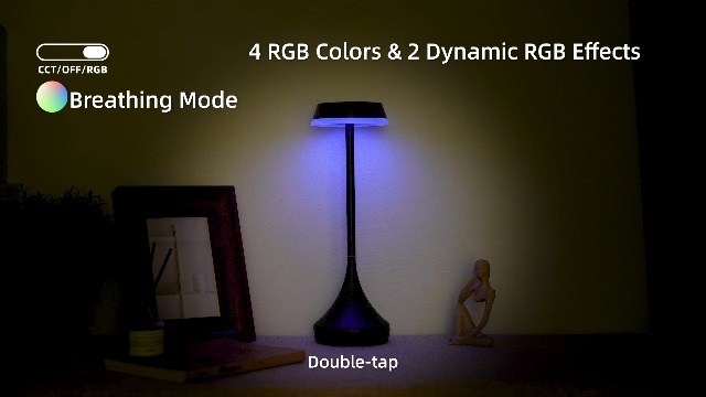 Image of Cordless Lamp, 6000mAh, Outdoor Waterproof, Touch Control, Dimmable, 3 Color Temperature, RGB, LED Memory Function, Portable Battery Operated, Rechargeable Table Lamp Patio Dinning Restaurant Kitchen