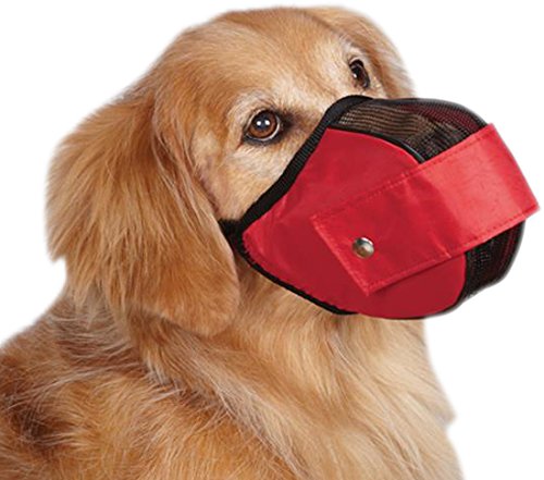 Guardian Gear Cordura Nylon Fabric Mesh Dog Muzzle, Medium, 9-1/2-Inch, Red #TOP11