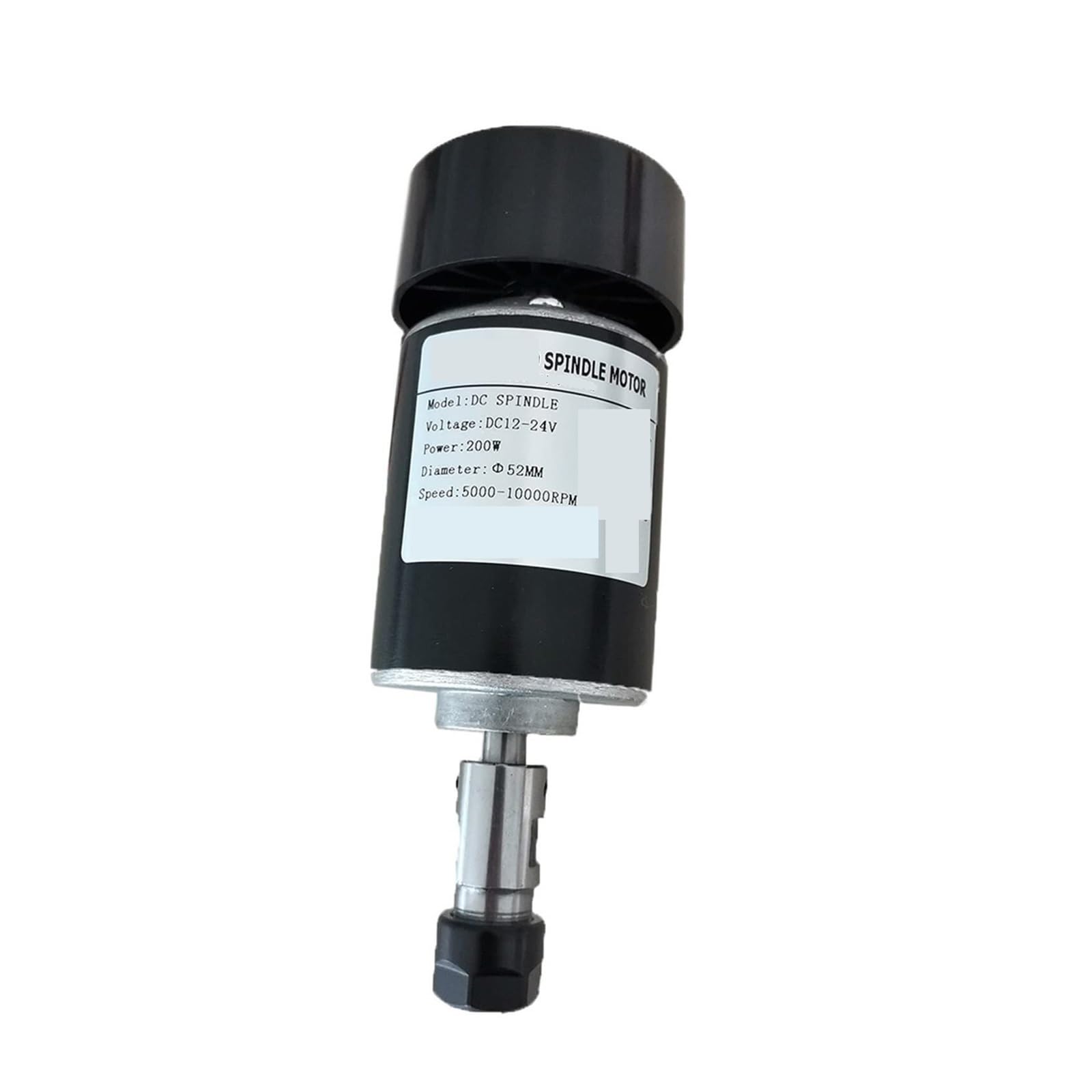 Torno, Kit De Motor Husillo 2 Uds, Abrazadera Refrigerada Por Aire 0, KW Y 200W Para Máquina Bricolaje 24V 10000RPM Para Fresado,para bricolaje CNC(200W motor+fan)