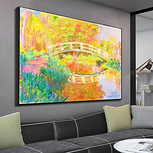 Peinture Monet pont japonais sur toile | Une oasis de sérénité pour votre salon