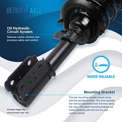 Image of Detroit Axle - 2 Rear Struts for 04-13 Chevy Impala Monte Carlo Pontiac Grand Prix 05-09 Buick LaCrosse (17'' Wheel) Complete Struts with Coil Spring 2005 2006 2007 2008 2009 Replacement Strut Shock