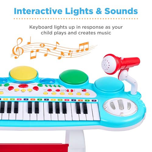 image for Best Choice Products 37-Key Kids Electronic Musical Instrument Piano L