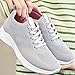 Women's Walking Shoes Slip On Sneakers Lightweight Breathable Flying Woven Mesh Upper Shoes Comfort Casual Jogging Footwear Ladies Tennis Shoe Non-Slip Gym Workout Fashion Running Sneakers Grey