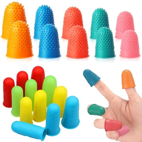 La Mejor Selección de Dedales - solo los mejores. 46 22 Dedales De Silicona Para Dedos, Protectores De Goma Para Contar Dinero, Escribir, Coser Y Manualidades, Incluye Diferentes Colores y Diferentes Tamaños(Largos y Cortos)