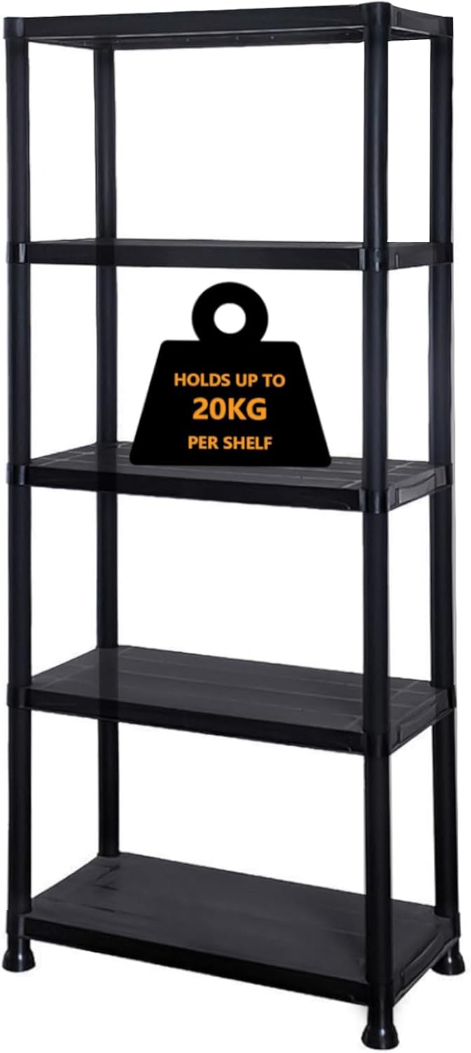 3/4/5 Tier Plastic Shelving Unit Garage Shelving Units Storage
