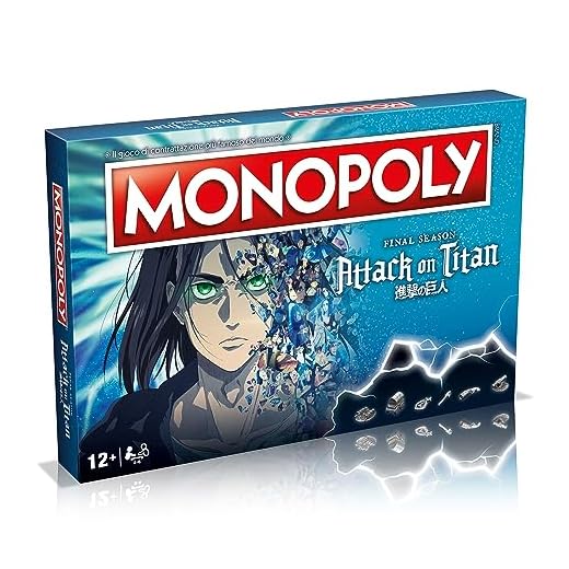 Winning Moves Monopoly Attack on Titan - Juego de mesa para 2 a 6 personas, a partir de 12 años