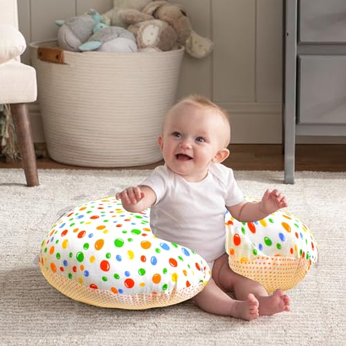 Image of VParents Multipurpose Baby Feeding Nursing Cum Maternity Pillow for New Born Cotton, Recommended for Maternity, Nursing, Medical Bluebell (Green) 110254