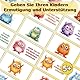 Oizemori 20 Affirmationskarten für Kinder – Mutmachkarten mit niedlichen Monster-Motiven, Motivationskarten & Achtsamkeitskarten für Schule, Kita & Brotdose – Geschenk für Jungen & Mädchen