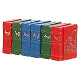 ibasenice 6Pcs Mini Libro Mini Libros Mini Decoración Micro Juguetes Suministros De Bricolaje Micro Paisaje Ornamento Miniaturas Libros De Hechizos Resina Mini Libro Adornar Mini Casa Libro