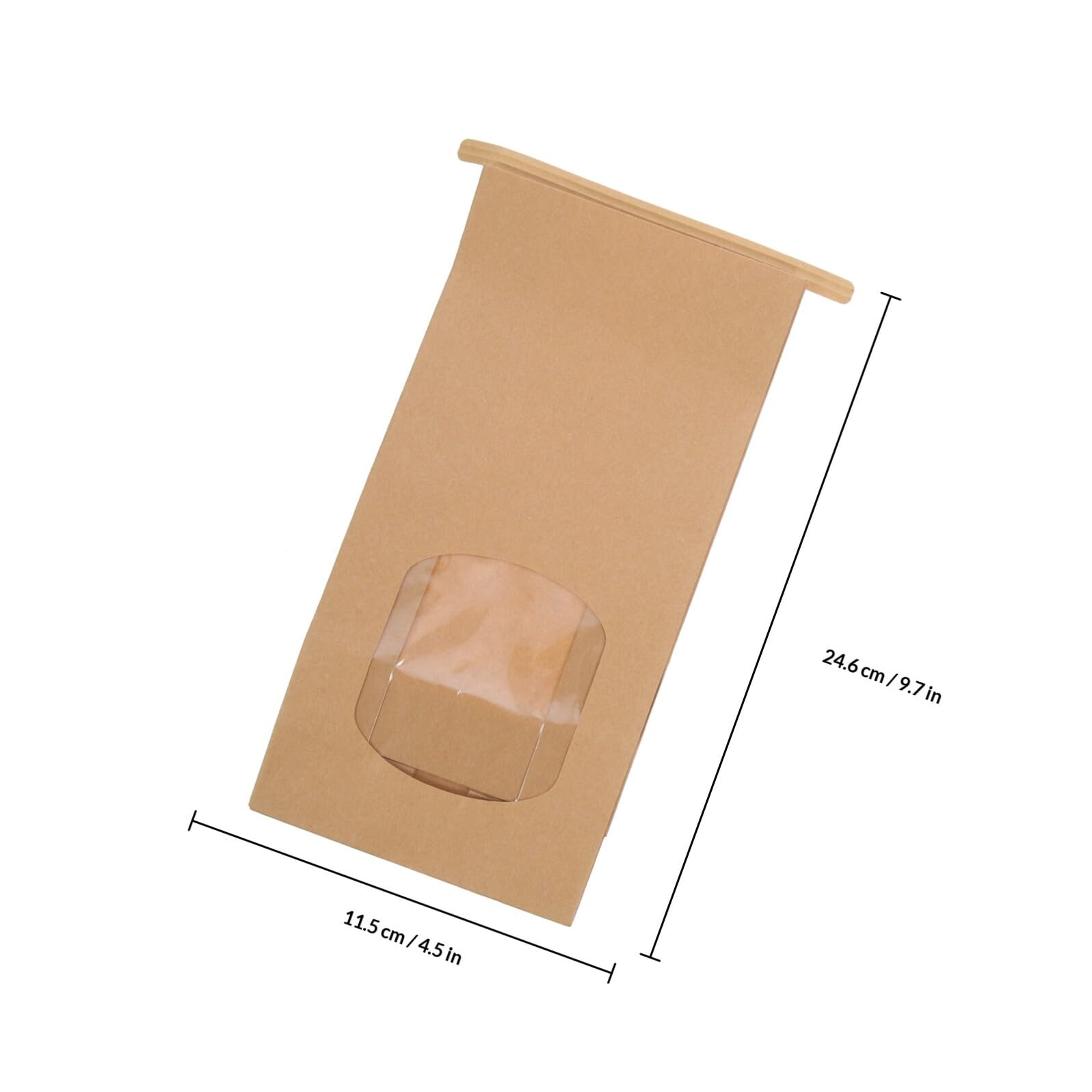 Alipis 100 Paquet à Biscuits en Papier Kraft Fenêtre, Paquet à Bonbons Anti-graisse 8oz, Doublure en Polyéthylène Laminé, pour Petite Entreprise et Fêtes