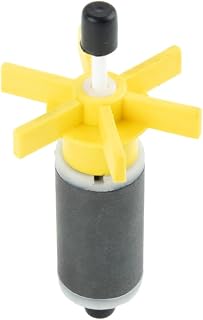Noteflora Rotor HQB-2200 Yellow Ceramic Impeller Replacement With Stainless Steel Shaft For Small Submersible Pumps, Wear-Resistant And Long-Lasting
