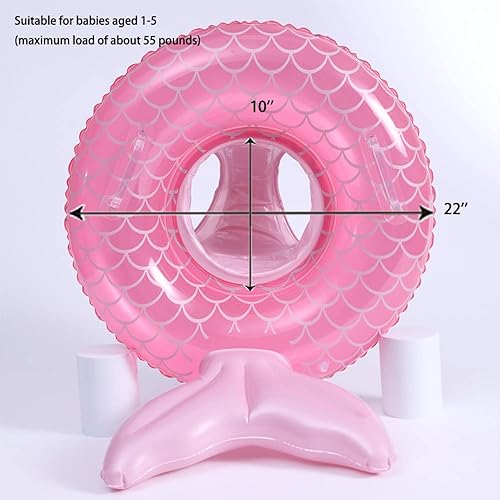 Miniatura 4 de Flotador de natación para bebé, lindo flotador con asiento y asa, flotadores de piscina, juguetes divertidos para balsa de agua, suministros de