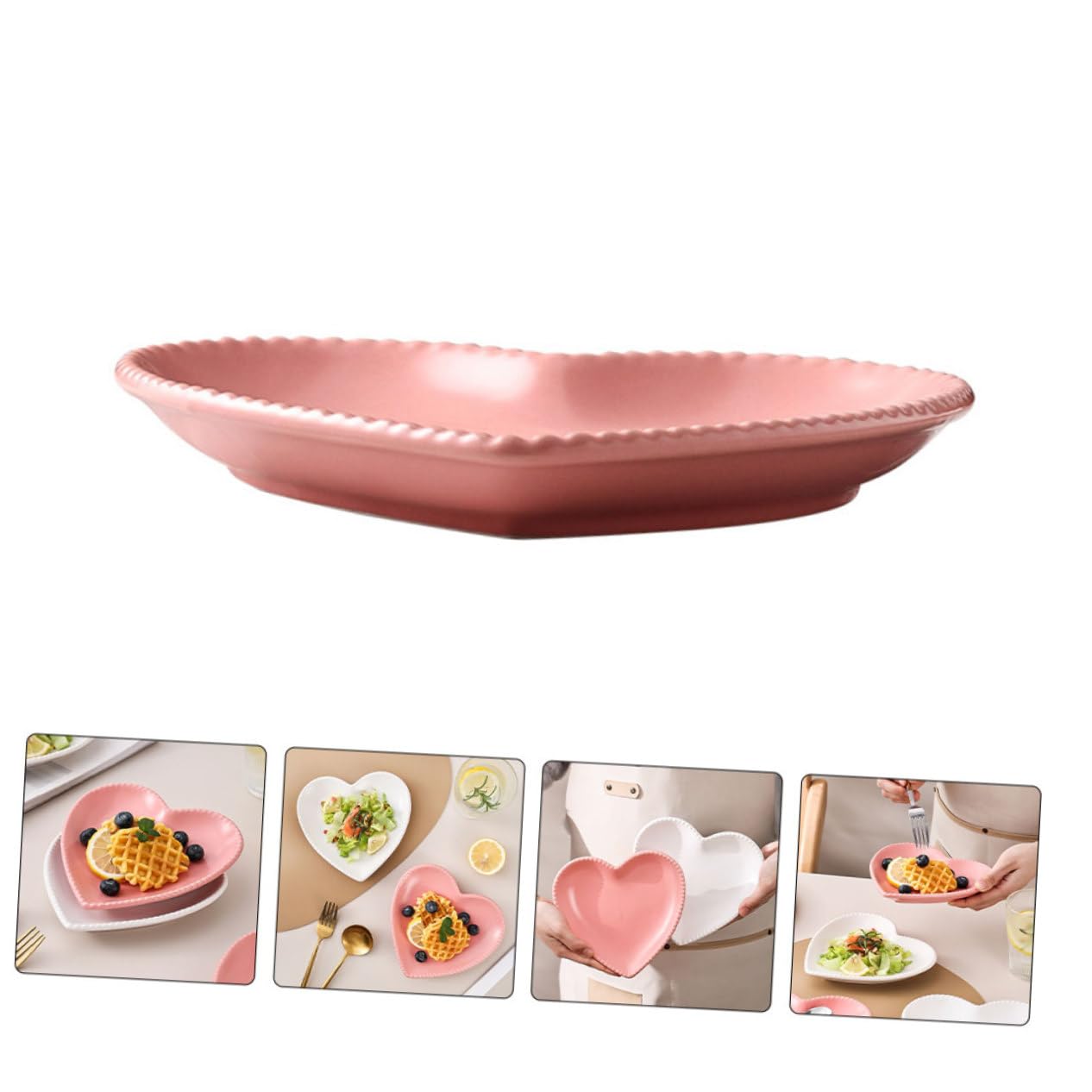 ハート型ピンク皿2枚セット Amazon.co.jp: kbu3-637-16-453-5set 5個セット デリカウェア