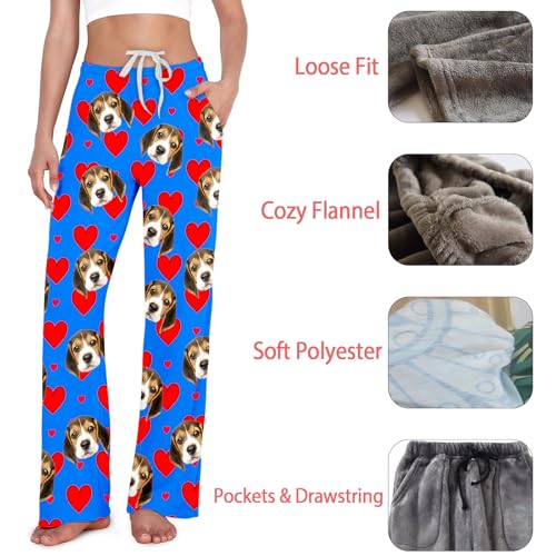 Custom Pajamas Flannel Pants For Men Women Personalized Face Photo Sleepwear Bottoms,Cusotmized Pj Pant2