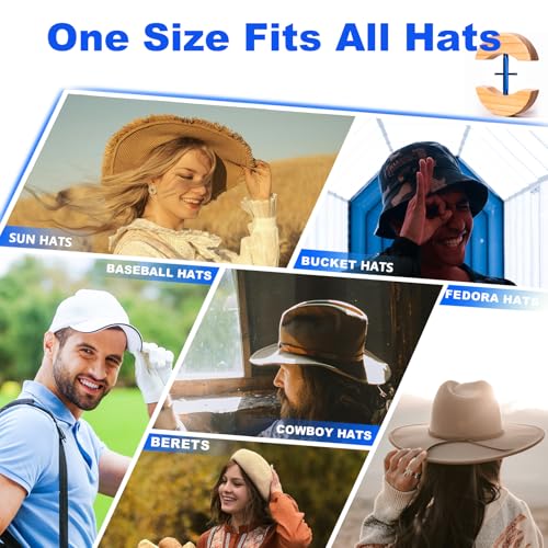 Image of Hat Stretcher, Hat Stretchers for Fitted Hats, Wooden Hats Stretcher with Lever Wrench, Extender for Men