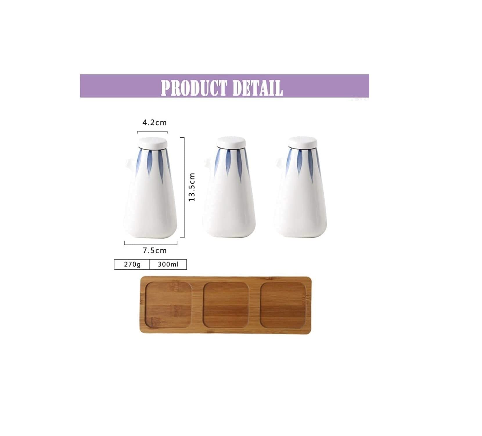 Dispensador de Aceite y vinagre, Elegante dispensador de Aceite y vinagre de cerámica, Juego de 3, condimentos, Utensilios de Cocina, Almacenamiento de Cocina