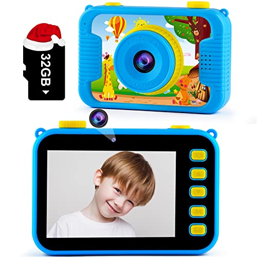 Product Image of the Kids Camera Video Camcorder Boys - PROGRACE 3.5Inch Super Large Screen 12MP HD Kids Selfie Camera for Boys Birthday Gifts Age 3-12 Toddler Digital Camera 3 4 5 6 7 8 9 10 11 12 Year Old Children Toy