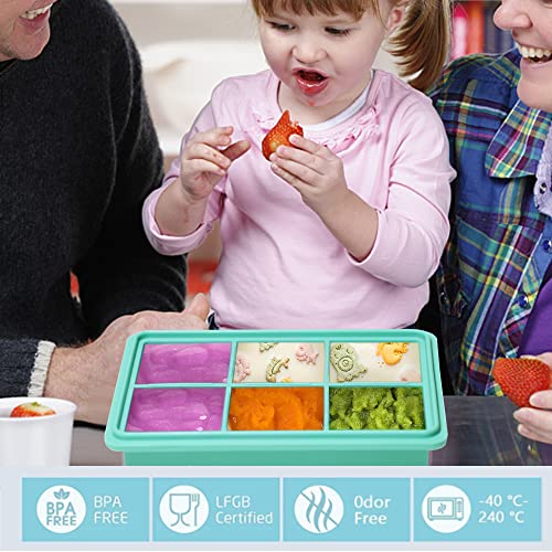LessMo 3 Pezzi Vassoio per Cubetti di Ghiaccio, 18 Griglie, Grande Stampi per Ghiaccio in Silicone con Coperchio, Certificato LFGB, senza BPA, per Alimenti per Bambini, Cocktail, Whisky - immagine 5