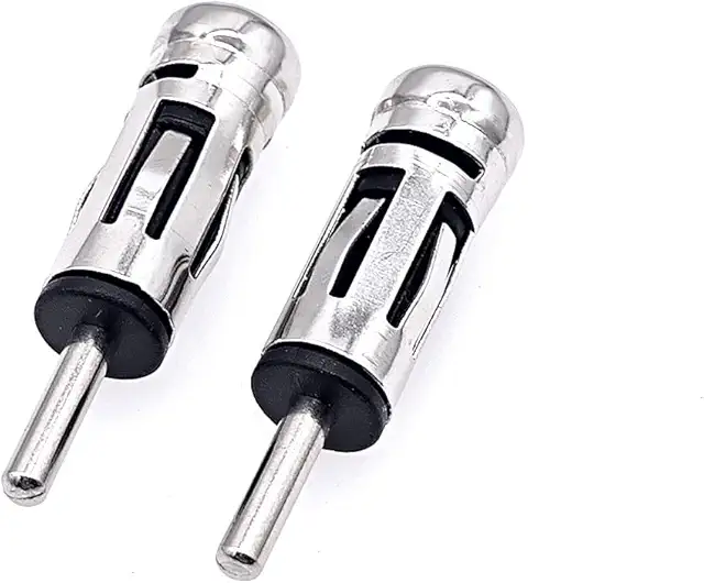 Lot de 2 adaptateurs DIN mâle vers ISO femelle pour antenne autoradio