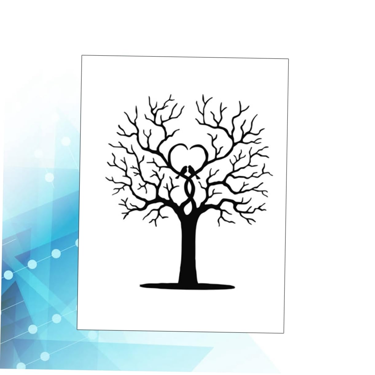 jojofuny 3 Stücke 40 Einzigartige Fingerabdruck Baum Gästebuch 60cm Benutzerdefinierte Hochzeit Gast Zeichen-in Für Party Geburtstag Jahrestag