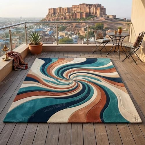 Image of Soft Pure Woolen Modern Collection Tufted Carpet for Living Room,Bedroom'Kitchen and Hall (5 X 7) Feet