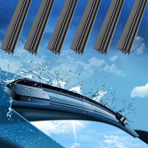 6 Piezas Gomas Limpiaparabrisas, Gomas De Limpiaparabrisas De Repuesto, 800mm Goma De Repuesto Tiras De Limpiaparabrisas, Gomas Limpiaparabrisas, Para Todos Los Rascadores Del Parabrisas