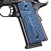 BESTWEST 1911 G10 Grips, Full Size (Government/Commander) - Ambi Safety Cut - OPS Texture Blue/Black