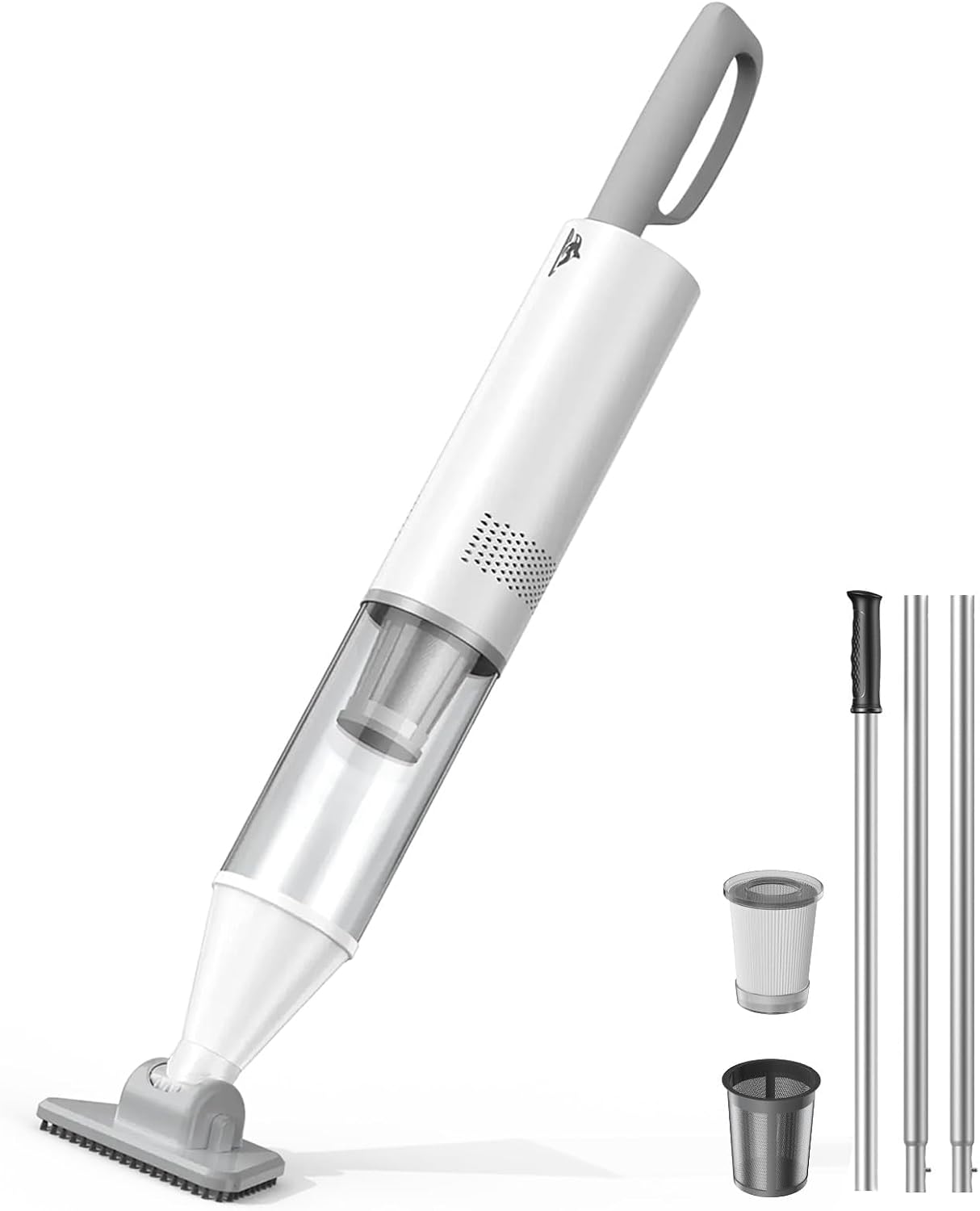 Cordless Pool Vacuum, Handheld Rechargeable Pool Cleaner, Powerful Suction, Extendable Pole, 60 Min Runtime for Above-Ground & Inground Pool, Spa, Hot tub