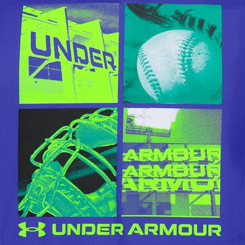Image of Under Armour Boys' Long Sleeve Logo Graphic T-Shirt, Lightweight & Breathable, Relaxed Fit