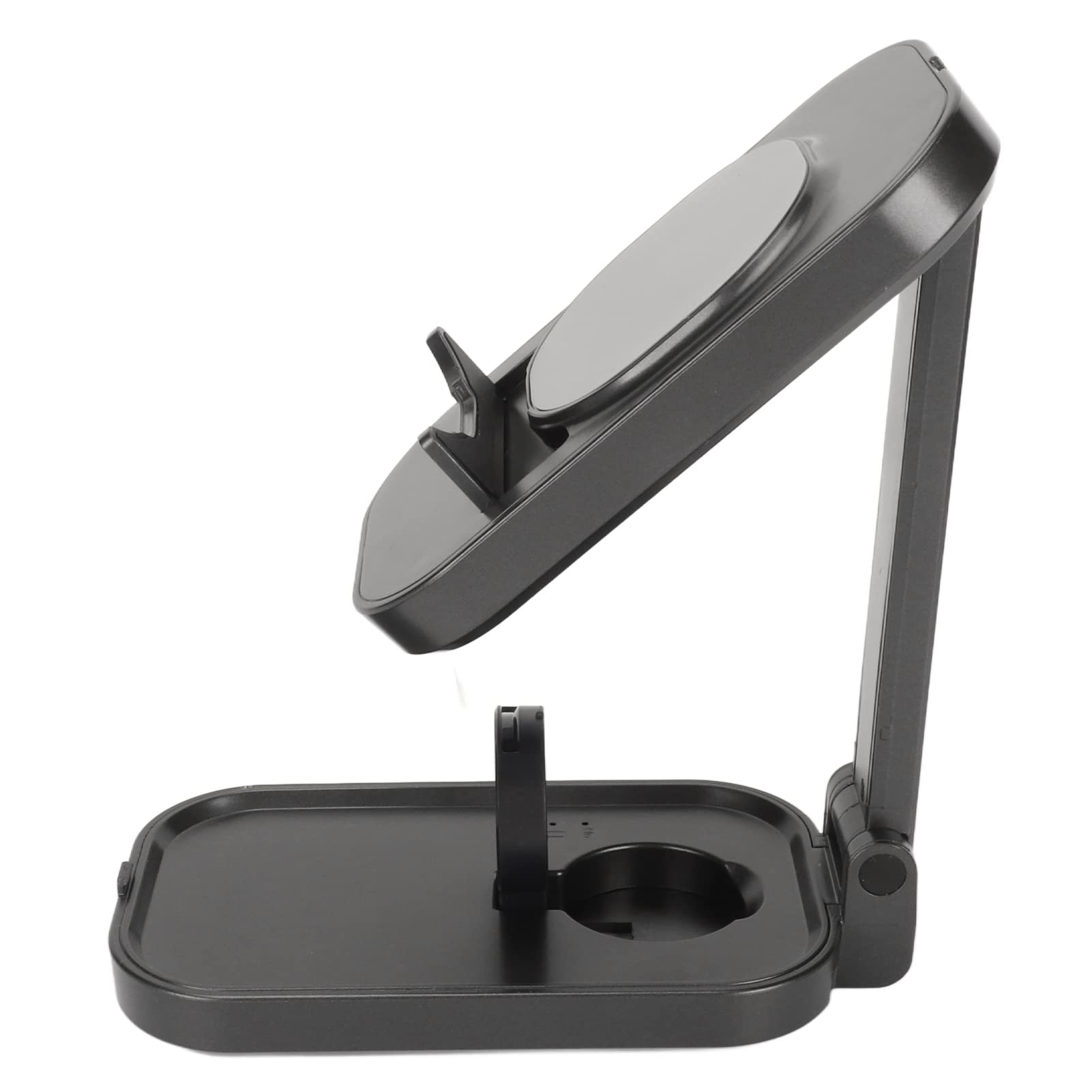 Cuifati Soporte de Cargador Inalámbrico Magnético Plegable 4 en 1 con Lámpara Nocturna, Estación de Carga Rápida de 20 W, Base de Viaje para 14 13 12, Cargador Compacto para Teléfono de Escritorio