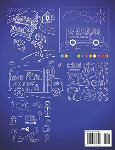 Kids School Bus Coloring Book A Activity Book For kids 50 Unique Picture Perfect For Kids: Coloring Pages are funny for all ages kids to develop ... and color recognition. image 4