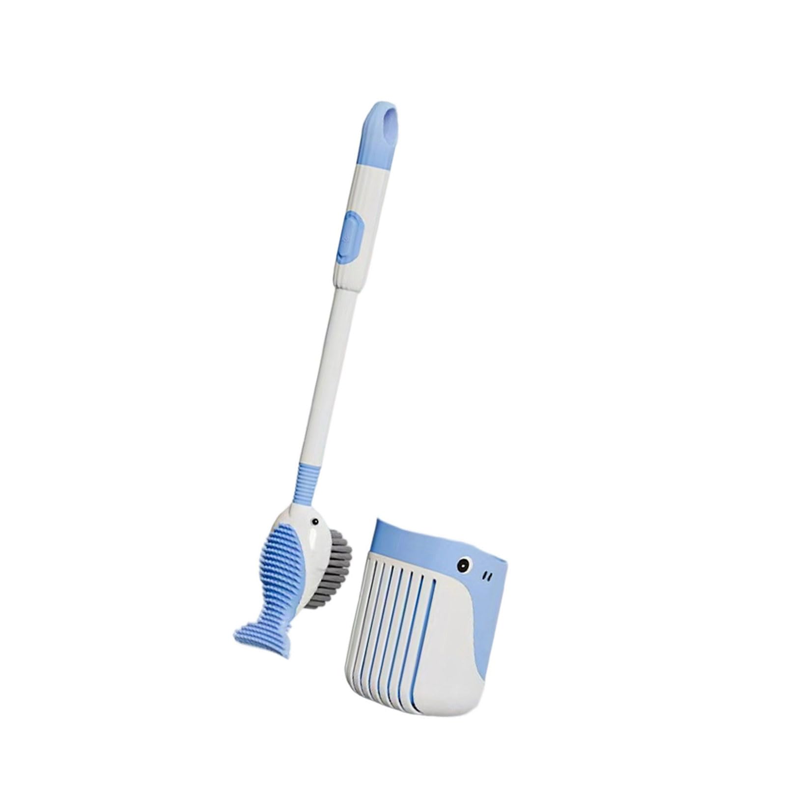 Handle Toilet Bowl Brush Whales Clean Brushes with Holder Deeply Cleaning Toilet Dispenser Liquid Brush Bathroom Cleaning