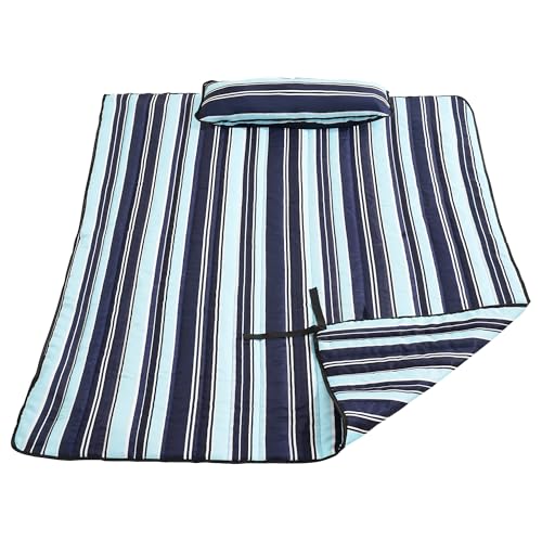 Lazy Daze 2 Person Hammock Pad with Pillow, Double Polyester Quilted 78" x 55", Blue