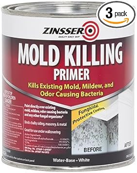 qt Zinsser 276087 White Zinsser, Mold Killing Primer Water-Based Mold Killing Primer Pack of 3