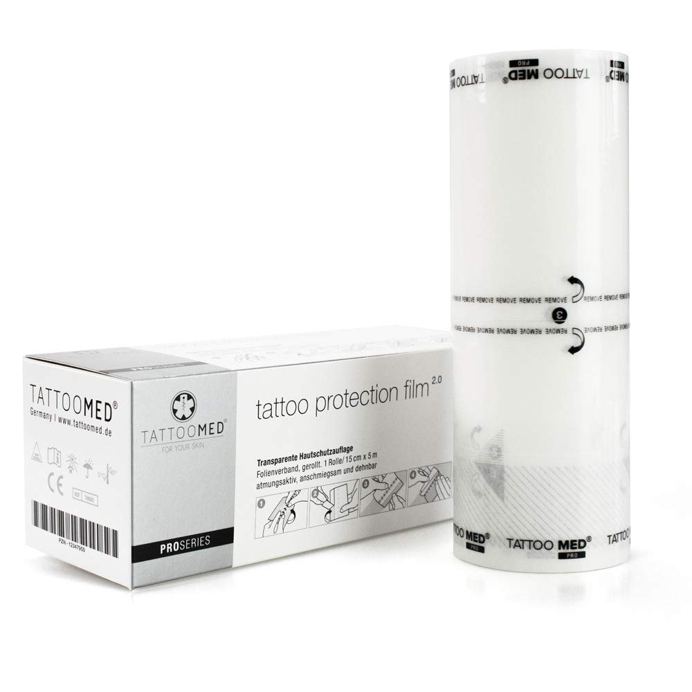 TattooMed Tattoo After Care Pro Kit - Spar Bundle (Cleansing Gel 25ml & After Tattoo 100ml & Daily Tattoo Care 100ml & Tattoo Protection Film)