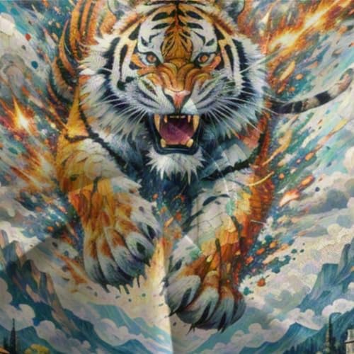 Housse de couette tigre fermeture éclair cachée parure lit ado douce - 7