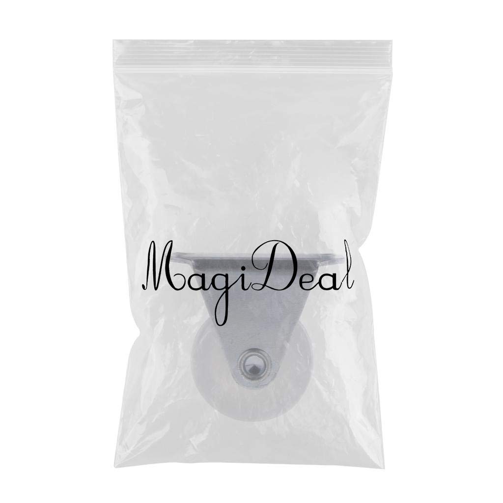 1'' White PP Fixed Plate Caster Wheel 10kg 22lbs Cabinet Drawer Trolley Cart-image-8