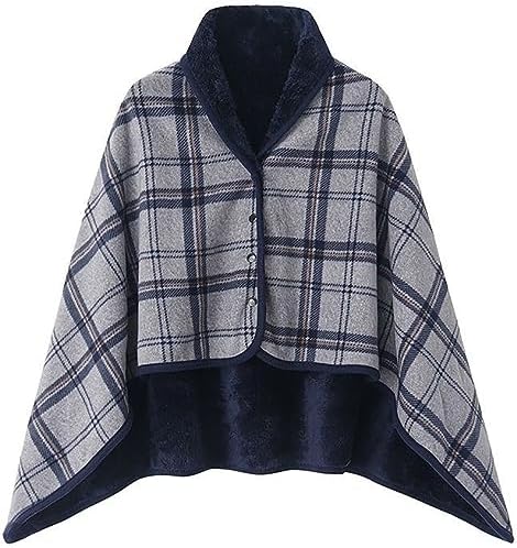 Dames Poncho, Elegante Gebreide Cape Open Voorkant Omslagsjaals Sjaal Deken Vest Jas voor Lente, Herfst en Winter, Kleur 5, Eén maat
