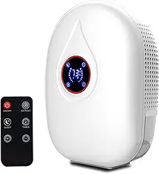Desumidificador Residencial Máquina de Absorção com Display LED Controle Táctil Sensível Remoto Timer Design - Desumidificação para Lar Quarto Sala Es