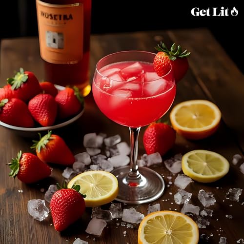 Image of Get Lit | Strawberry Daiquiri | 16 oz Double-Wick Scented Candle | Hand-Poured in Missouri, USA | Tropical Berry & Rum Fragrance