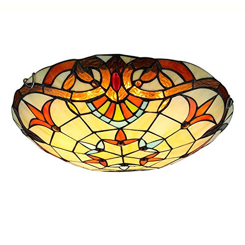 YRYRYW Stile Lampade a soffitto a LED Barocco Barocco Fatto a Mano Montaggio di Lampadina del soffitto in Vetro per la Camera da Letto INCEDIZIONE del Corridore Ingresso, Forno LED, 30/40/50 cm, Luce