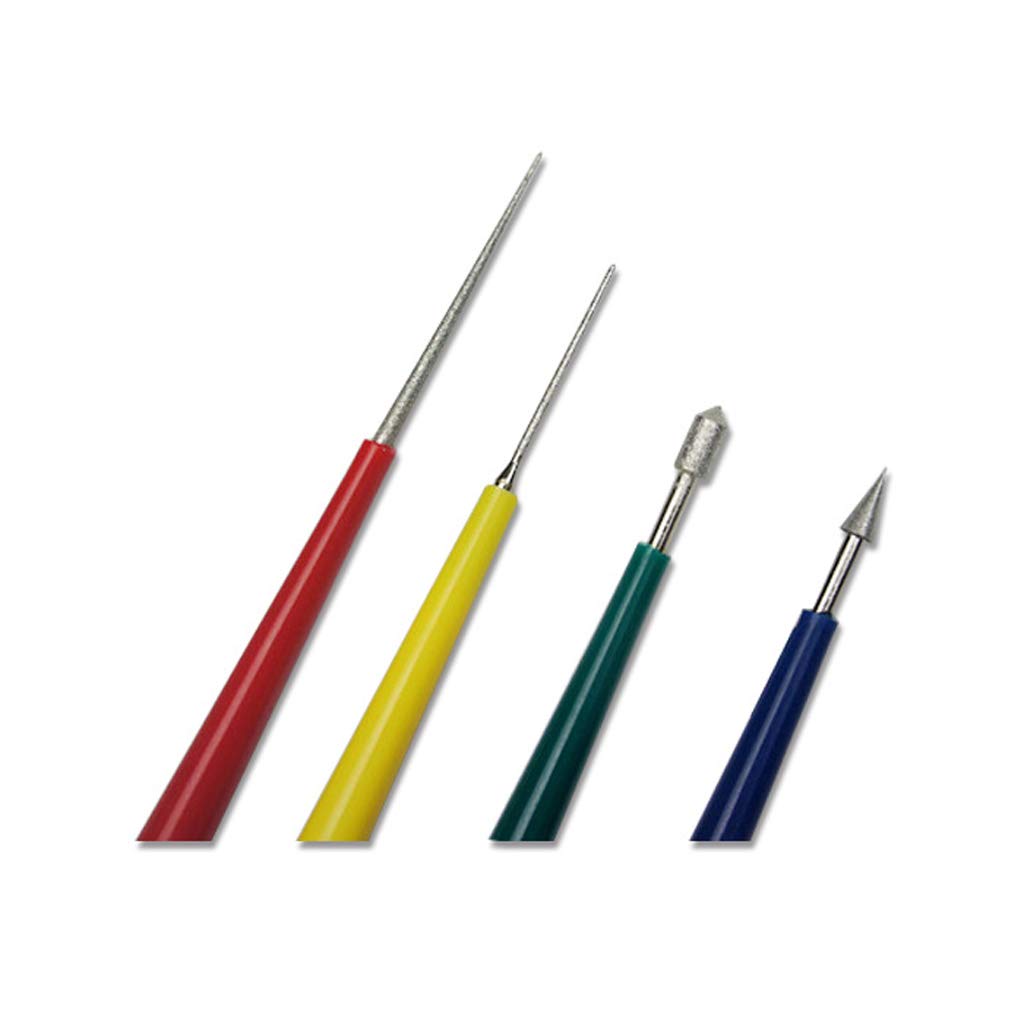 4-Piece Bead Hole Enlarger Tool Set - Diamond Tip Reamers For Jewelry Making & Crafting - View #2